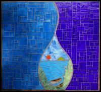 Original Fine Art - Peace Relaxation And Solitude - Stained Glass Mosaic