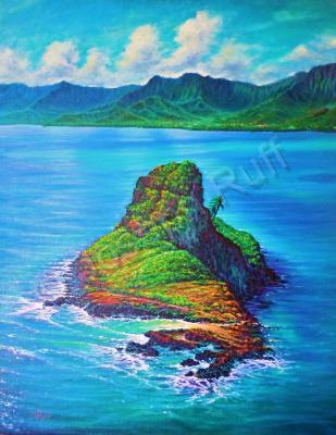 Islands - Mokolii Island - Prof Qlty Oil On 3X P Cnv