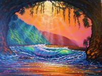 Whimsical - Lava Tube Fantasy In Gold - Prof Qlty Oil On 3X P Cnv