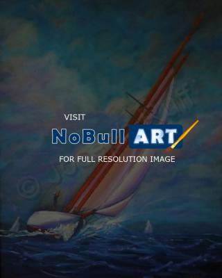 Sailingboats - Single Handed - Prof Qlty Oil On 3X P Cnv