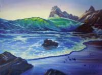 Seascapes - Cold Glass - Prof Qlty Oil On 3X P Cnv