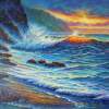 Peaking Rays - Prof Qlty Oil On 3X P Cnv Paintings - By Joseph Ruff, Immpresionism Painting Artist