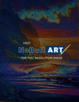 Sunset - Napali Coast Sunset - Kauai Hawaii - Prof Qlty Oil On 3X P Cnv