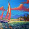 Safe Harbour - Prof Qlty Oil On 3X P Cnv Paintings - By Joseph Ruff, Whimsical Painting Artist