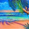 Love Birds Vacation In Paradise - Prof Qlty Oil On 3X P Cnv Paintings - By Joseph Ruff, Realism Painting Artist