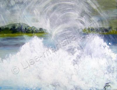 Landscapes Paysages - Tornade Sur Le Lac - Acrylic