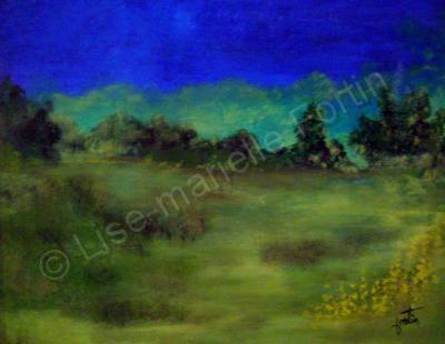 Landscapes Paysages - Blue Sky - Acrylic