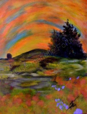 Landscapes Paysages - Le Ciel Est Amoureux - Acrylic