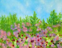 Fleurs De Sant - Acrylic Paintings - By Lise-Marielle Fortin, Impressionnisme Painting Artist