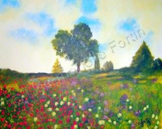 Landscapes Paysages - Un Jour A La Campagne - Acrylic