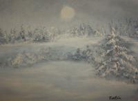 Lumiere Dhiver - Oil Paintings - By Lise-Marielle Fortin, Impressionnisme Painting Artist