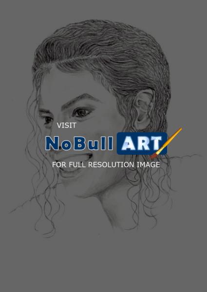 Sketch Portrait Portraituregra - Michael Jackson - Pencil And Paper