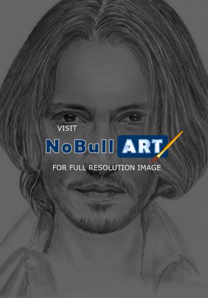 Sketch Portrait Portraituregra - Johnny Depp - Pencil And Paper