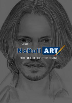 Sketch Portrait Portraituregra - Johnny Depp - Pencil And Paper