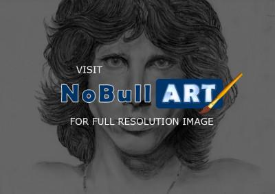 Sketch Portrait Portraituregra - Jim Morrison - Pencil And Paper