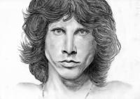 Jim Morrison - Pencil And Paper Drawings - By Carol Newman, Black And White Drawing Artist