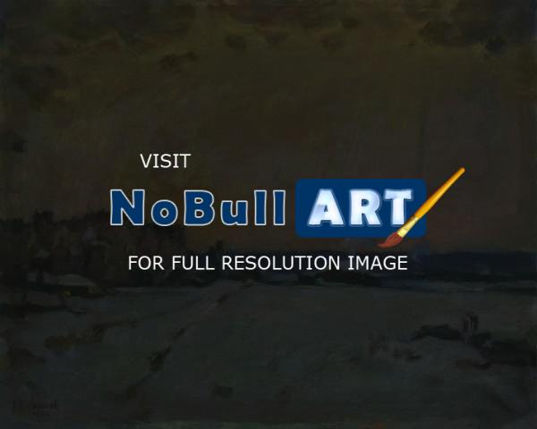 Multiple - Winter Evening - Oil On Canvas
