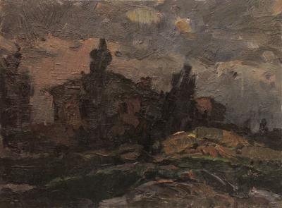 Multiple - Warm Evening - Oil On Cardboard