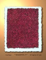 Magenta 9 - Cast Paper Sculptures - By Pam Foss, Abstract Sculpture Artist