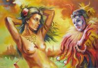 Allegories Of Life - Beauty  And Hypocrisy - Oil On Canvas