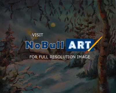 Allegories Of Life - Winter Night - Oil On Canvas