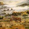 European Deers - Oilpaint Paintings - By M V, Wildlife Painting Artist