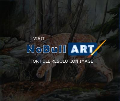 Animals By Mv - Eurasian Lynx - Oil On Canvas