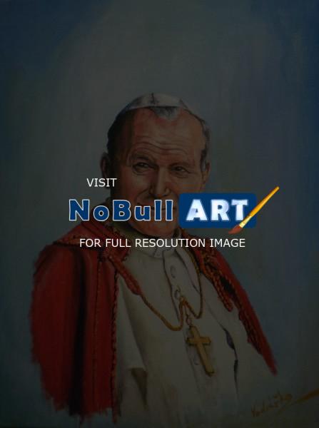Other Paintins By Marek Vodvar - Pope John Paul II - Oil On Canvas