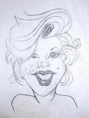 Caricatures - Marilyn - Pencil