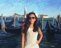 Anna In Venice - Digital Paintings - By Eric Sanders, Portrait Painting Artist