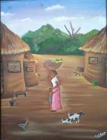 African Culture - Love And Prosperity - Oil On Canvas