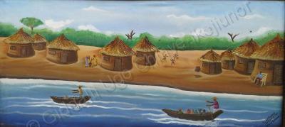 African Culture - Serenity - Oil On Canvas