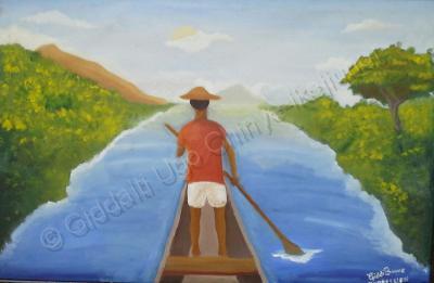 African Culture - Serenity II - Oil On Canvas