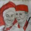 Igbo Couple - Pencil And Paper Drawings - By Giddalti Ugo Chinye-Ikejiunor, Portrait Drawing Artist