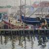 Boats At Rest Nova Scotia - Oil Paintings - By Richard Nowak, Impressionism Painting Artist