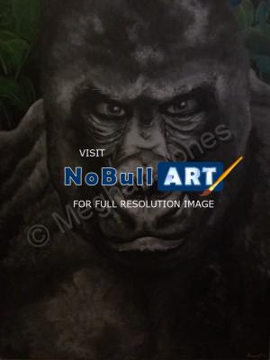 Animals - Gorilla - Acrylics