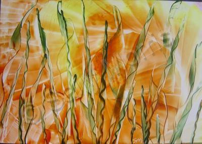 Surreal - Ribbons Of Weed - Encaustic Wax