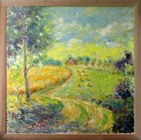Countryside - Oil On Canvas Paintings - By Liudvikas Daugirdas, Impressionism Painting Artist