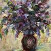 Lilacs - Oil On Canvas Paintings - By Liudvikas Daugirdas, Impressionism Painting Artist
