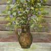 Wildflowers In The Jug - Oil On Canvas Paintings - By Liudvikas Daugirdas, Impressionism Painting Artist