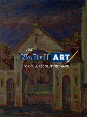 Architecture - Church Gates - Oil On Canvas