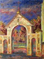 Architecture - Church Gates - Oil On Canvas