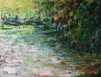 Pond - Lily Pond - Oil On Canvas