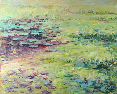 Pond - Water Lilies - Oil On Canvas