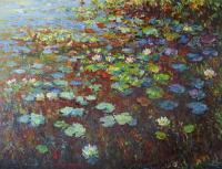 Pond - Water Lilies Nympheas - Oil On Canvas