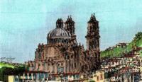 Taxco  Mexico - Mixed Media Drawings - By Anna Helena Fisher, Architectural Drawing Artist