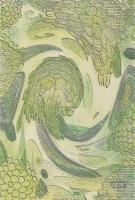 Entanglement X - Mixed Media Drawings - By Anna Helena Fisher, Composition Drawing Artist