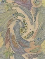 Buttonhole - Mixed Media Drawings - By Anna Helena Fisher, Composition Drawing Artist