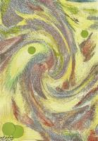 Em Espiral - Mixed Media Paintings - By Anna Helena Fisher, Composition Painting Artist