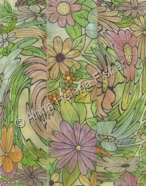 Nature - Layers Of Flowers - Mixed Media